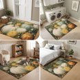thumbnail image 5 of Area Rugs 3'x5', Teal White Pumpkins Fall Carpet Runner Indoor Outdoor Rugs Home Decor Aesthetic, Thanksgiving Floral Vintage Non Slip Mats Washable Accent Rug for Living Room Bedroom, 5 of 8