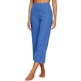 thumbnail image 4 of Womens Linen Pants Casual Cotton Linen Crop Pants Lightweight High Waist Straight Leg Lounge Trousers 2026 Beach Travel Vacation Outfits, 4 of 7