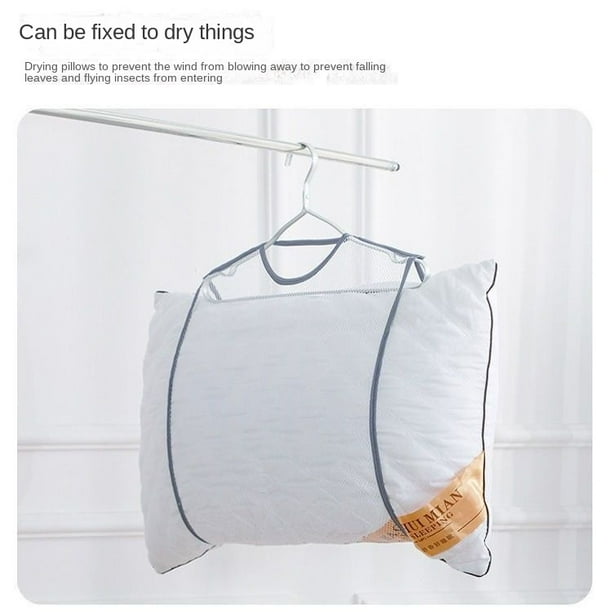 The pillow sun drying artifact net bag fixes the windproof pillow sun drying rack the pillow sun drying net the clothes hanger the pillow clip balcony. Walmart