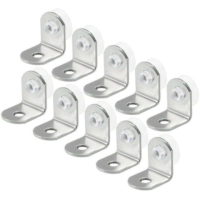 Soportes de estante para vidrio, soporte de acero inoxidable 12mmx12mmx15mm 10pcs