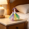 thumbnail image 2 of Dress up Set for Figurine Goose Statue Clothes with Skirt & Hat Mardi Gras Style Decorative Costumes Interchangeable Accessories, Purple, Ccwuwei, 2 of 9