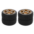 thumbnail image 4 of Pneus RC, Roues RC Haute Adhérence Pneu en Caoutchouc Aluminium Roue Stable Concavo Texture Convexe Écologique pour 1/10 RC Crawler Noir, Violet, Bleu, Rouge, Or, 4 of 7