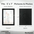 thumbnail image 5 of Langdon House 5x7 Black Picture Frames, Modern Contemporary Style, 6 Pack, Richland Collection (US Company), 5 of 7