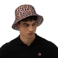thumbnail image 5 of Yiaed Leopard Print Reflective Stripe Bucket Hat Unisex Funny Outdoor Fisherman Cap Beach Sun Hat, 5 of 5