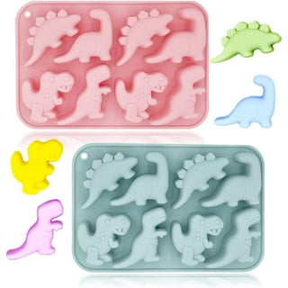 LIMICAR Dinosaur Silicone Jello Mold for kids, Dino Cookie Candy Chocolate  Molds (Pink) 