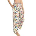 thumbnail image 2 of Xecao Butterfly Flowers Women's Straight Lounge Pajama Pants: The Epitome of Relaxed Sleepwear, 2 of 9