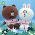 thumbnail image 2 of Lline Friends-muñeco de peluche de oso marrón, muñeco Kawaii de dibujos animados, juguete de peluche suave para pareja, decoración del hogar, fiesta de niños, regalo de Navidad Fivean unisex, 2 of 2