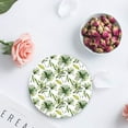 thumbnail image 4 of POGLIP Watercolor Tropical Plant Palm Leaf Set of 6 Round Coaster for Drinks, Absorbent Ceramic Stone Coasters Cup Mat with Cork Base for Home Kitchen Room Coffee Table Bar Decor, 4 of 5
