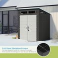 thumbnail image 4 of Suncast 6' x 5' Modernist Storage Shed, All-Weather Outdoor Backyard Unit, Gray, 4 of 10
