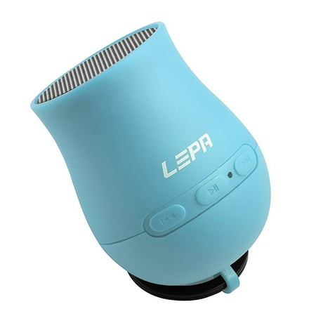 LEPA Q-Boom BTS03 Speaker System - 3 W RMS - Portable - Battery Rechargeable - Wireless Speaker(s) - Jazz Blue - 100 Hz - 20 kHz - Bluetooth - Built-in Microphone, USB Charging Port