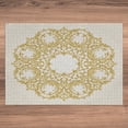 thumbnail image 5 of Ambesonne Victorian Jigsaw Puzzle Durable Cardboard, Floral Baroque Round, 1000 pcs, Cream Yellow, 5 of 5