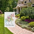thumbnail image 5 of GZHJMY Unicorn Flower Garden Flag 12 x 18 Inch Vertical Double Sided Welcome Yard Garden Flag Seasonal Holiday Outdoor Decorative Flag for Patio Lawn Home Decor Farmhous Yard Flags, 5 of 6
