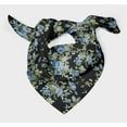 thumbnail image 3 of Bimba Gray Leaves & Blue Flower Floral Printed Pure Silk Scarf For Hair Neck Head Bandanas For Women 40 x 40 Inches, 3 of 6