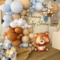 thumbnail image 2 of 154Pcs Balloon Garland Arch Kit Macaron Blue White Cocoa Skin Color Latex Balloon with Foil Bear Reusable Latex Balloon Set for Birthday Party Wedding, 2 of 6