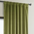thumbnail image 6 of HPD Half Price Drapes Retro Green Heritage Plush Velvet Room Darkening Curtains for Bedroom & Living Room Curtains (1 Panel), Window Curtains 120 inches long, Rod Pocket Curtains & Drapes, 50W X 120L, 6 of 12