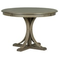 thumbnail image 5 of mteryoing 5-Piece Retro Round Dining Table Set With 4 Upholstered Chairs Wooden Dining Table With Curved Trestle Style Legs For Dining Room Living Room, 5 of 9