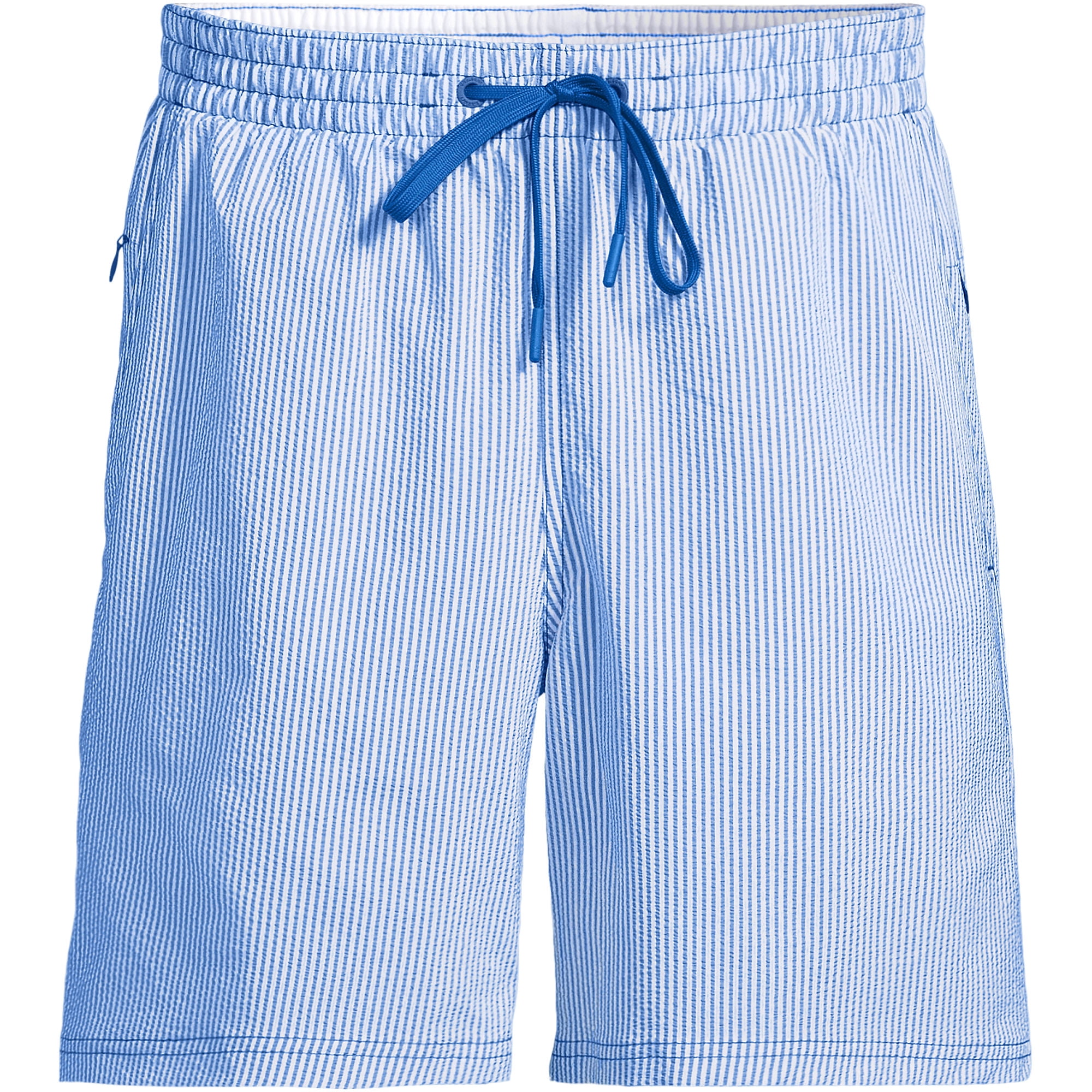 Lands' End Mens 7" Seersucker Volley with Hydroliner Swim Trunk
