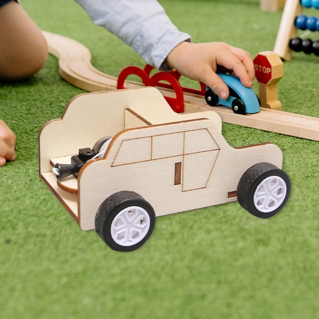 Proyectos de construcción de automóviles DIY Kits de modelos de automóviles Kits de modelos de rompecabezas de madera 3D para la edad estilo B perfke Juguetes científicos STEM