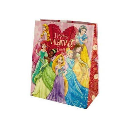 Kole Imports BH450-144 Disney Princesses Valentines Day Gift Bag, 144 Piece