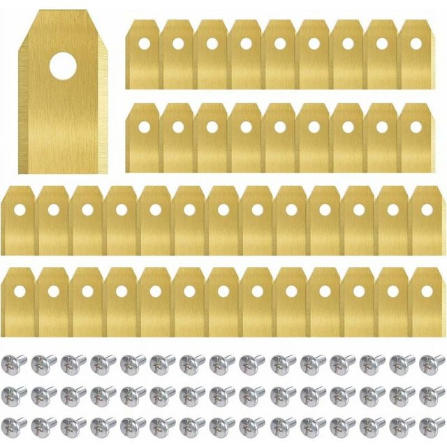 45 cuchillas de titanio para cortacésped, cuchillas para cortacésped robótico para Husqvarn/Automower/Yardforce/Gardena con tornillos, cuchillas de repuesto para los modelos 105, 310, 315, 320, 420,