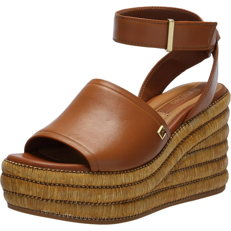 Franco Sarto Women's Toni Espadrille Wedge Sandals Tan Brown