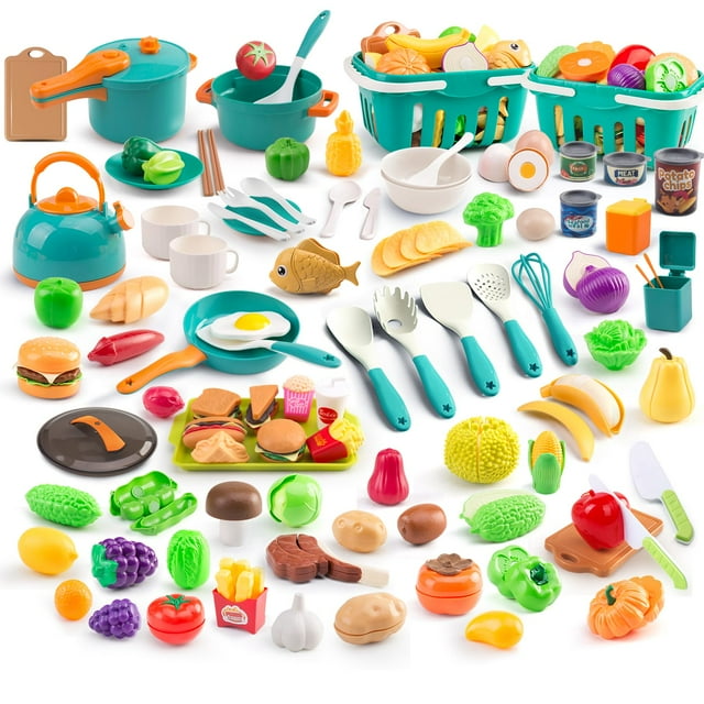 Accesorios de cocina Bruvoalon de Play Kitchen, 200 unidades, para niños, con utensilios de cocina