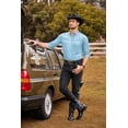 thumbnail image 5 of COOFANDY Men's Cowboy Button Up Western Shirts Cotton Embroidered Long Sleeve Shirt, 5 of 6
