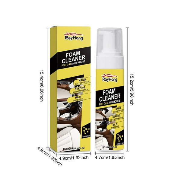 Rbaofujie Window Cleaner Multi-Effect Foam Cleaner for Vehicles Deeply Cleans and Easily Removes Stains. One Bottle for Multiple Uses Simplifies The Cleaning Process 100ml Oil Cleanser
