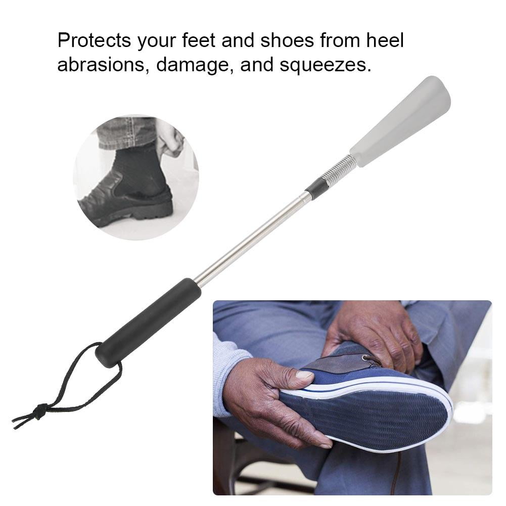 WALFRONT Portable Telescopic Extendable Shoe Horn Stainless Steel