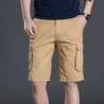 thumbnail image 6 of IROINNID Deals Cargo Shorts for Men Workwear Shorts Slim Fit Multi Pocket Zipper Straight Leg Five Piece Pants, Outdoor Sports Shorts,Khaki, 6 of 8