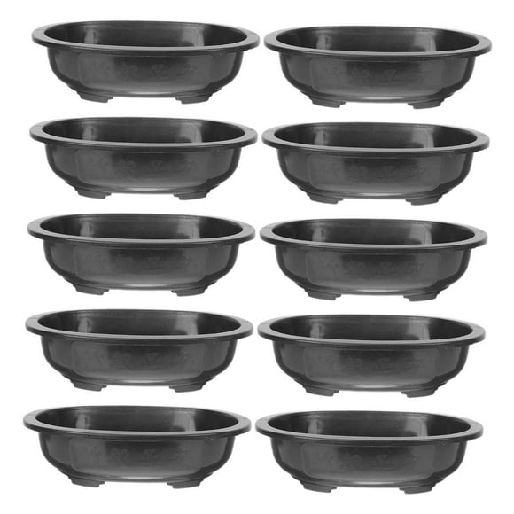 S SERENABLE 10 Pieces Bonsai Training Pots Bonsai Planting Pots for Outdoor Home Nursery 310mmx240mmx85mm