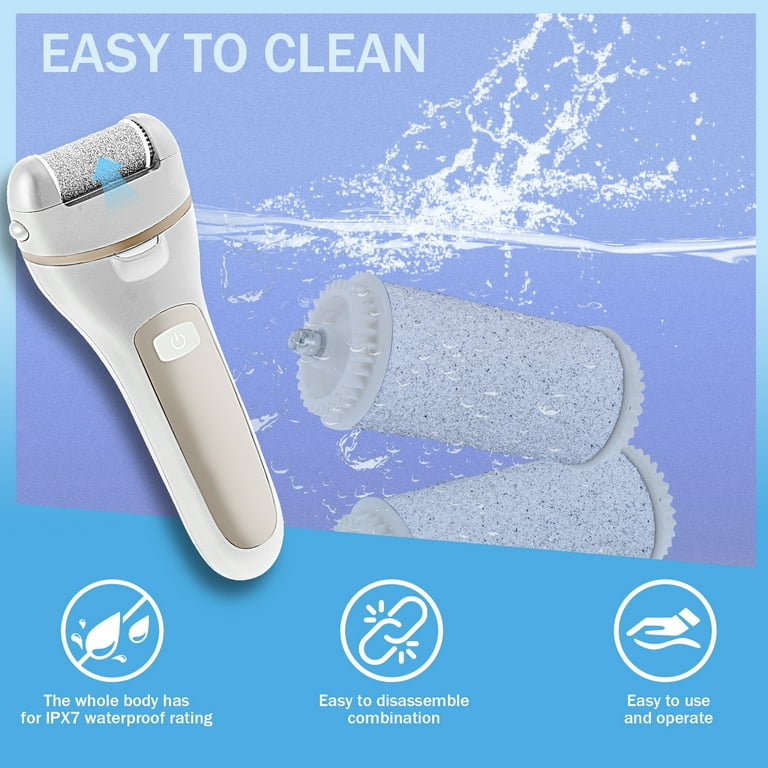 Everso Stainless Steel Pedicure Foot File with Long Handle, Dead