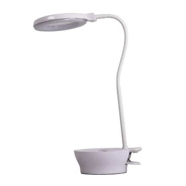 Led Task Light And Magnifier Table Lamp W Pincushion Base Com Led Task Light And Magnifier Table Lamp, Mighty Bright Floor Lamp