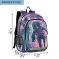 thumbnail image 2 of FORMRS Unisex School Backpack 17" Student Travel Bag with Laptop Compartment, Astronaut Pattern, 2 of 7