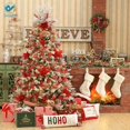 thumbnail image 4 of Deago 24 Pcs Christmas Glitter Snowflake Ornaments Xmas Home Party Christmas Tree Decorations (3.8", Red), 4 of 8