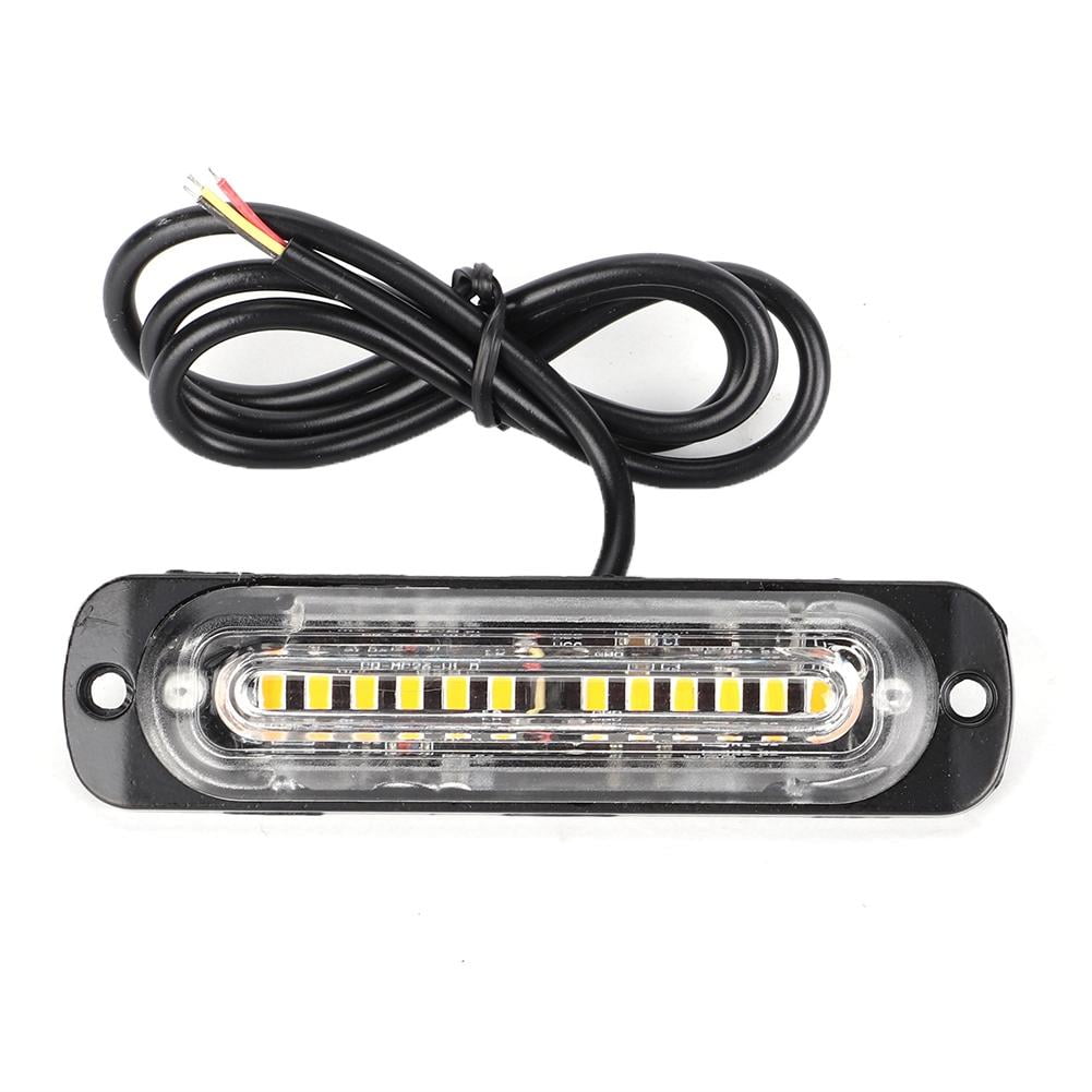 LYUMO Strobe Lamp, 12LED Car Strobe Light 1224V UltraThin Side Light