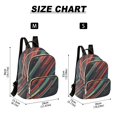 thumbnail image 2 of FORMRS Mini Backpack Purse for Women Quilted Travel Daypack Casual Shoulder Bag, Red Abstract Lines, 2 of 7