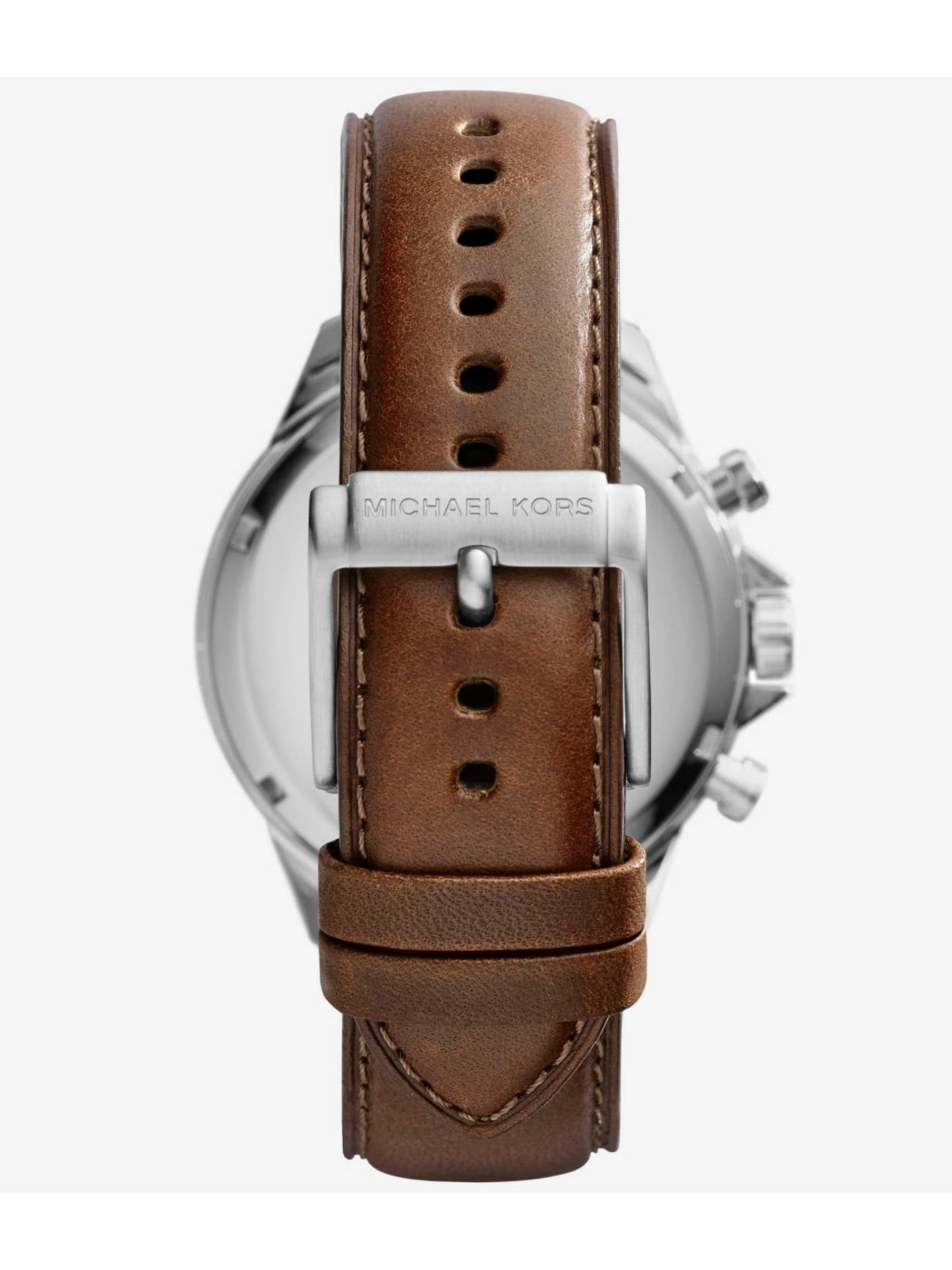 Michael Kors MK8292 Men\'s Brown Leather Analog Egg Michael Kors Gage Chronograph Chocolate Leather Mens Watch  main image 4