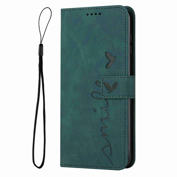 Allytech For Samsung Galaxy A53 5G Wallet Case, Magnetic PU Leather ID Cash Credit Card Slots Heart Pattern Clover Kickstand with Wrist Strap For Samsung A53 5G, Green