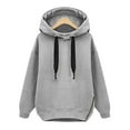 thumbnail image 2 of Vedolay Sweatshirts Women Hoodies for Women 2023 Casual Striped Sweatshirt Oversized Long Sleeve Pullover Tops,Gray XXL, 2 of 2