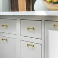 thumbnail image 3 of Goo-Ki Brushed Gold Cabinet Pulls with 3''(76MM) Hole Center, Modern Zinc Alloy Cabinet Handles for Drawer,Wardrobe,Cupboard, 6 Pack, 3 of 8