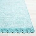 thumbnail image 2 of SAFAVIEH Montauk Sharlene Solid Braided Cotton Area Rug, Turquoise, 3' x 5', 2 of 7