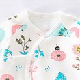 thumbnail image 4 of KPOPLK Baby Pajamas with Mitten Cuffs Tie Front 3 6 9 12 18 Months Infant Newborn Cotton Long Sleeve Footie Pjs Outfit Size 1-3 Months, 4 of 4