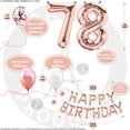 thumbnail image 3 of 78th Birthday Decoration Rose Gold with Silver Curtain, 78 Party Supplies, 78th Sash, 78 Cake Topper, 78th Photo Props, Confetti Balloons, 3 of 4