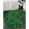 thumbnail image 3 of Ahgly Company Machine Washable Indoor Square Transitional Dark Forest Green Area Rugs, 5' Square, 3 of 7