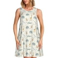 thumbnail image 1 of Balery African Animals Vestidos de verano para mujer con estampado: vestido holgado sin mangas, vestido playero informal y cómodo para días calurosos., 1 of 7