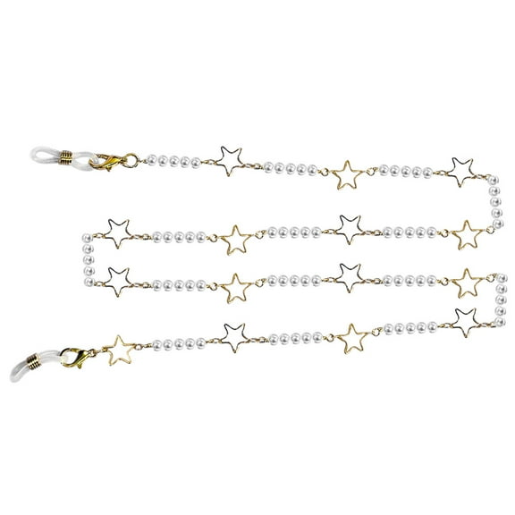 HOKARUA Eyeglass Glasses Chain Mask Pearls Chain Necklace Holder Lanyard for Women Girls