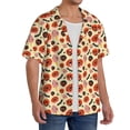 thumbnail image 2 of KLL Halloween Donut Print Men's Shirt Short Sleeve Button Down Summer Cuba Beach Shirts- XX-Large, 2 of 5
