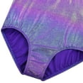 thumbnail image 3 of Girls Long Sleeve Gymnastics Leotard Purple Diamond Dancewear, 3 of 6