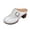 White, variant on SBYOJLPB Sandals for Women Fashionable Casual Spring And Summer Sandals Solid Color Closed-Toe High Heels Heel Sandals